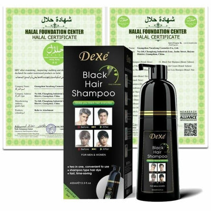 Dexe Black Hair Shampoo Bottle 400ml