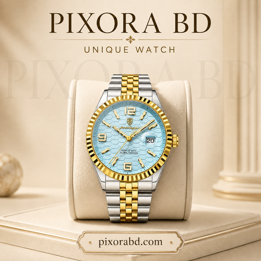 POEDAGAR 839 Premium – Sky Blue Gold Two-Tone