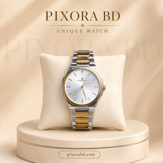 UP – Universe Point White Dial – Silver & Gold Strap