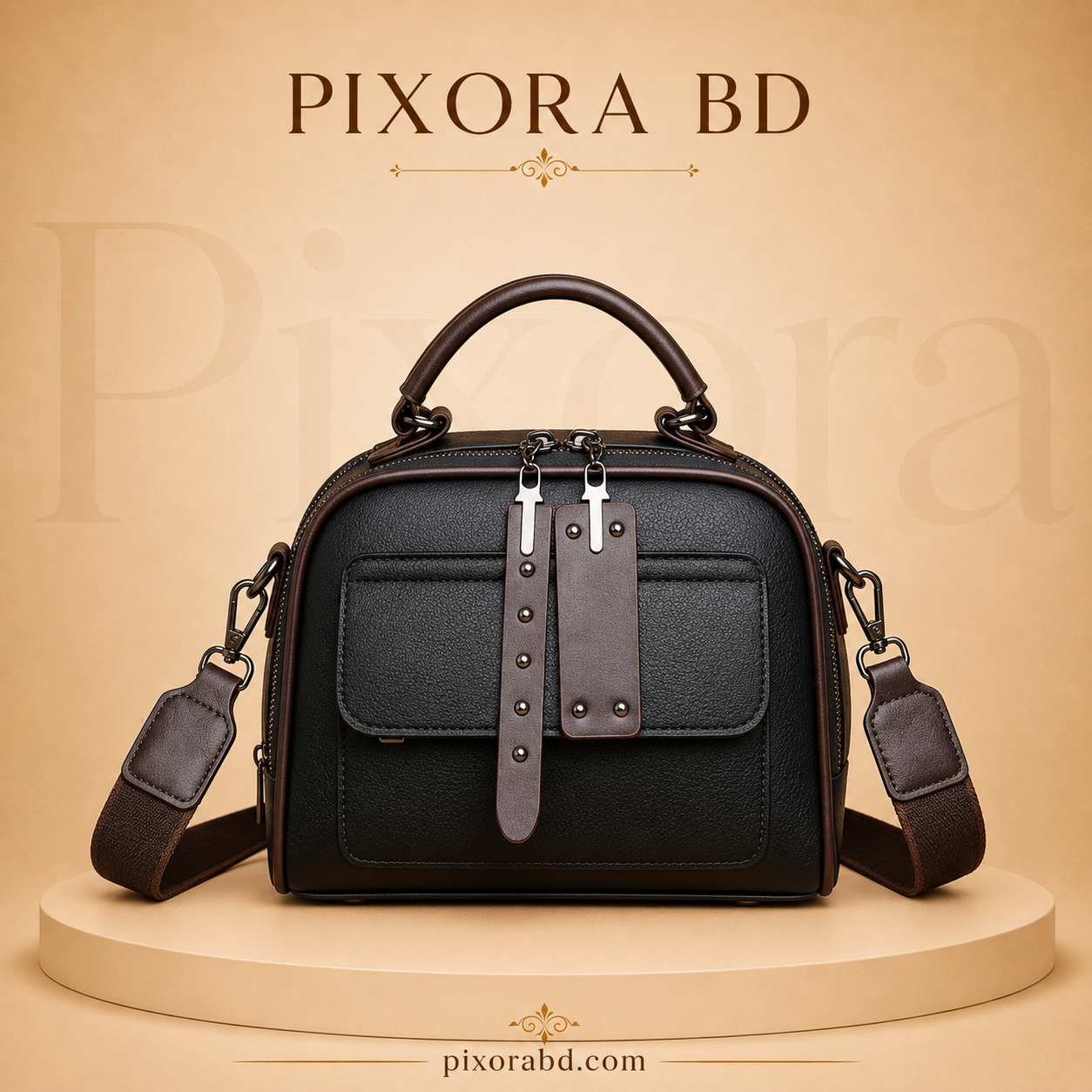 Luxury Design Soft PU Leather Lady Retro Handbag
