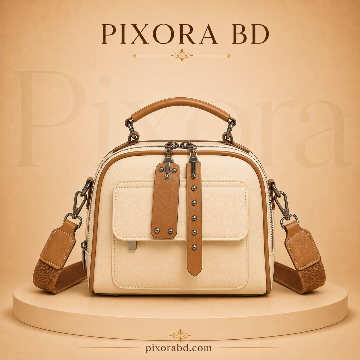 Luxury Design Soft PU Leather Lady Retro Handbag