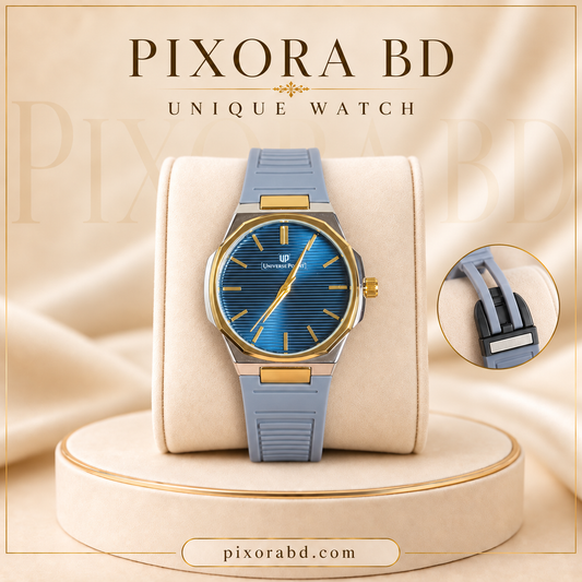 UP Strap Watch Blue Gold Grey