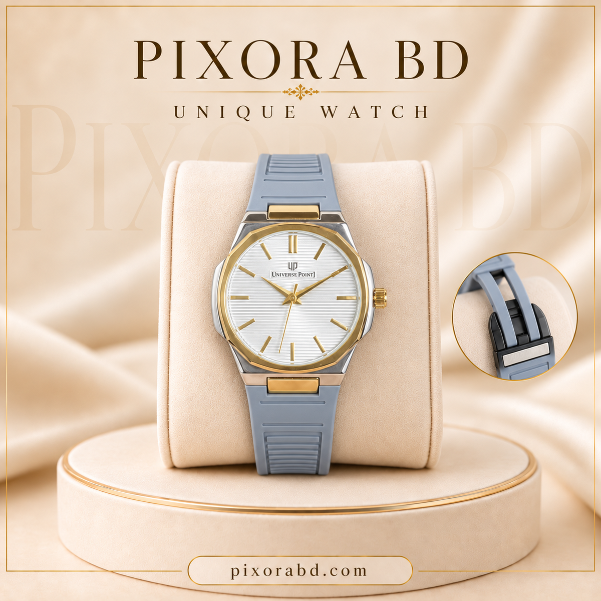 UP Strap Watch White Gold Grey