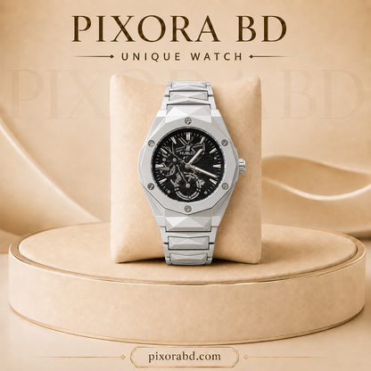 Hublot Metal Silver Black → HBK