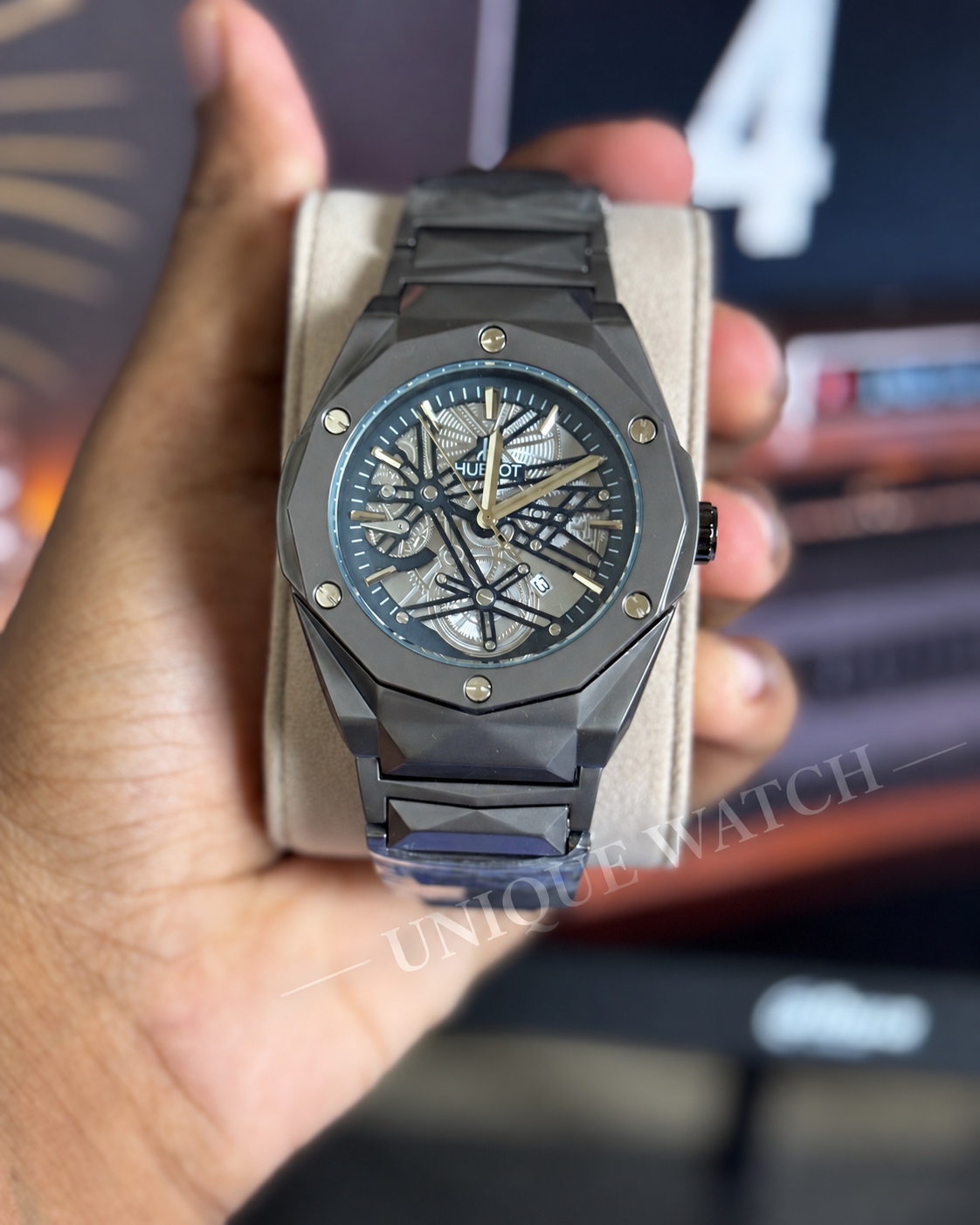 Hublot Metal Gunmetal Blue → HGB