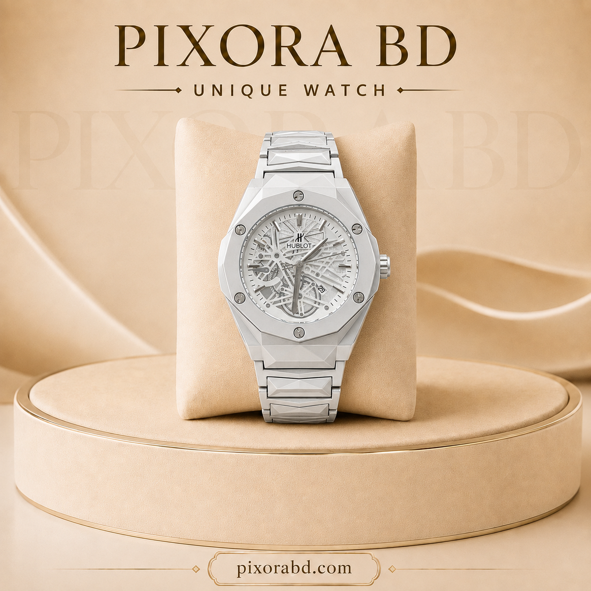 Hublot Metal Silver White → HSW