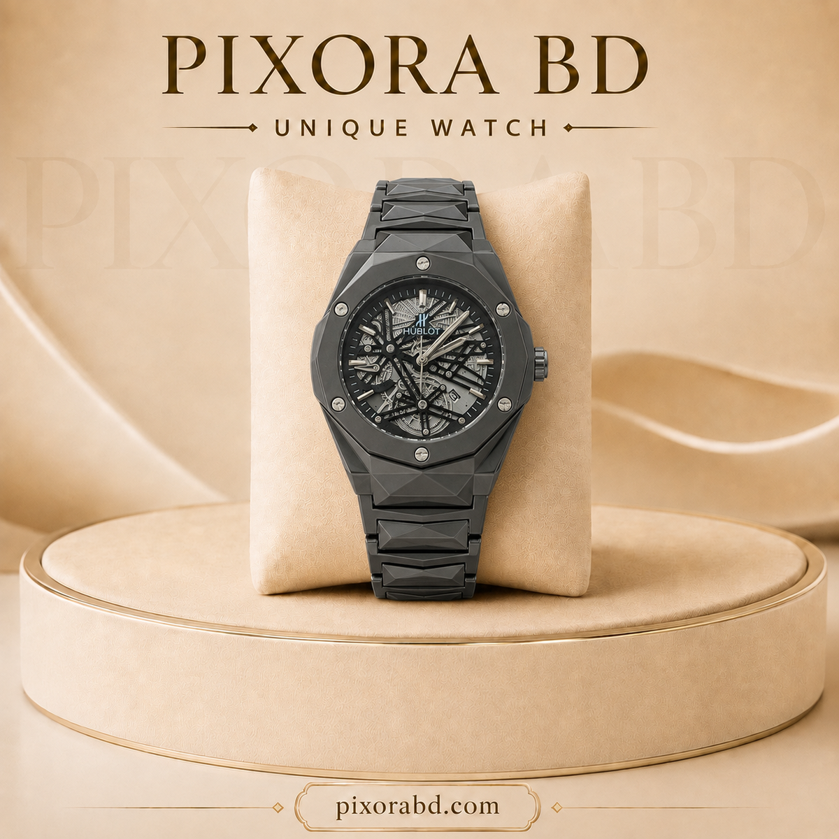 Hublot Metal Gunmetal Blue → HGB