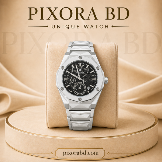 Hublot Metal Silver Black → HBK