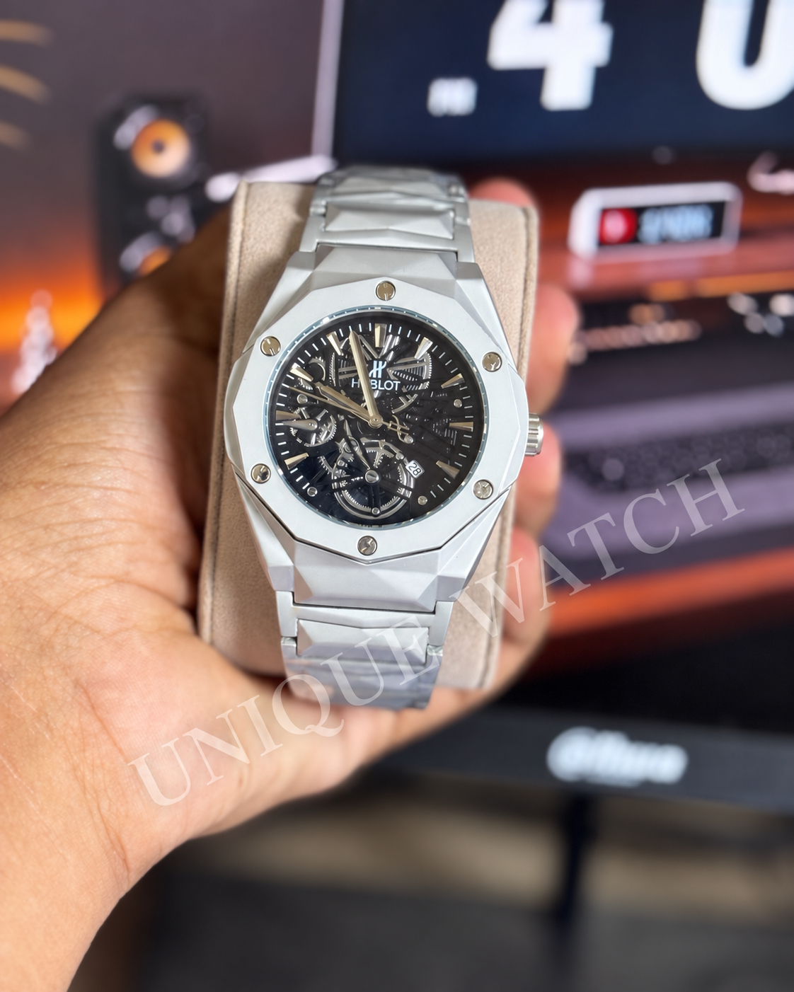 Hublot Metal Silver Black → HBK