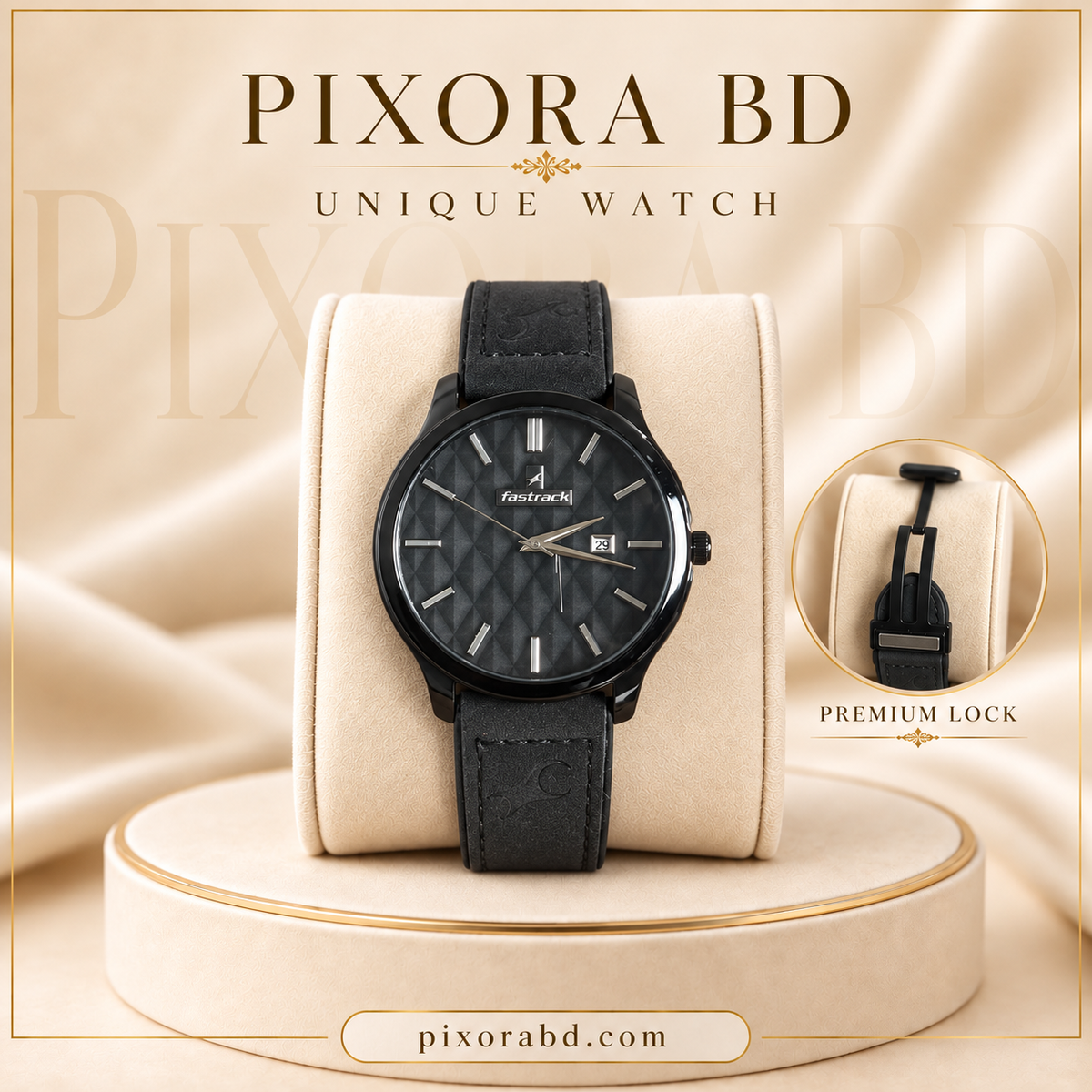 Fastrack Date Watch Black
