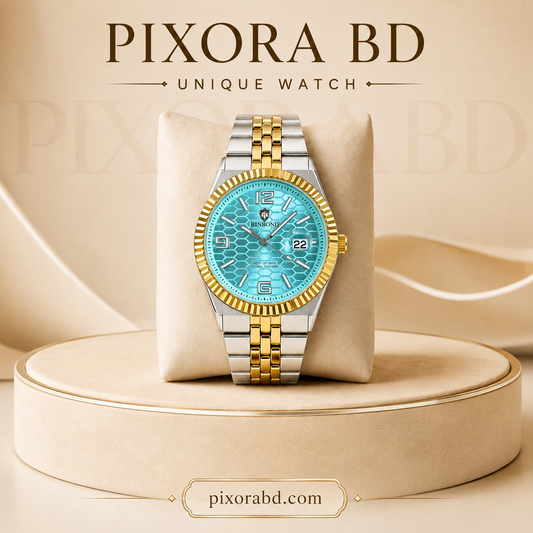 BINBOND B8181  Premium – Sky Blue Gold Two-Tone